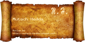 Mutsch Hedda névjegykártya
